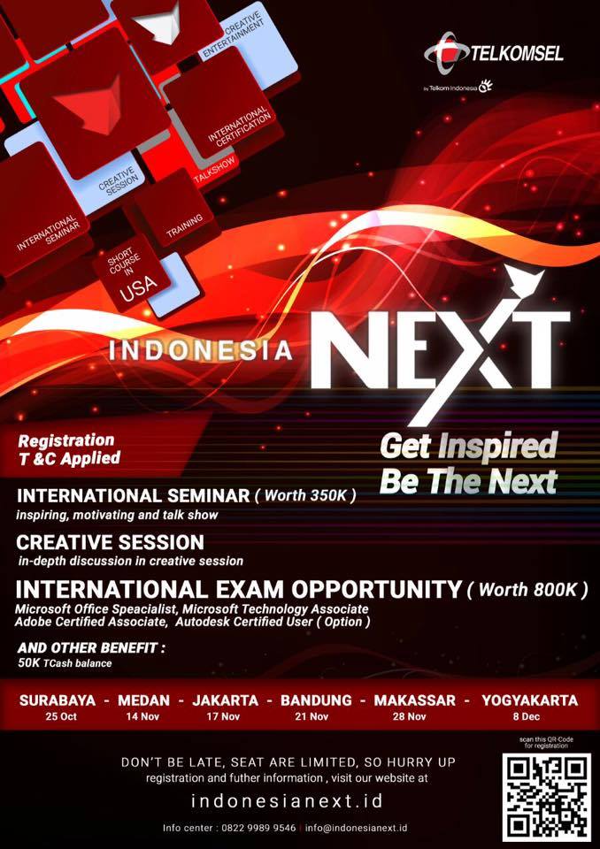 IndonesiaNEXT 2016: Ikuti Berbagai Rangkaian Acara Kreatif dan Ujian Sertifikasi Teknologi