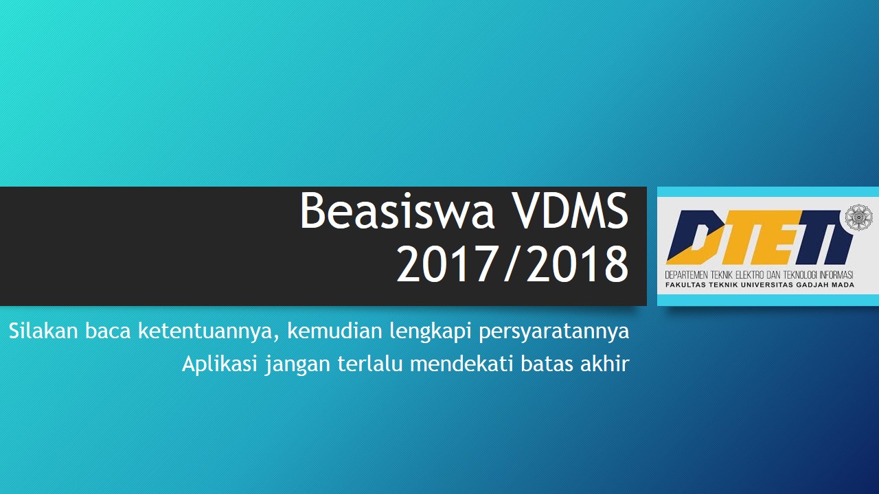 Beasiswa VDMS 2017/2018