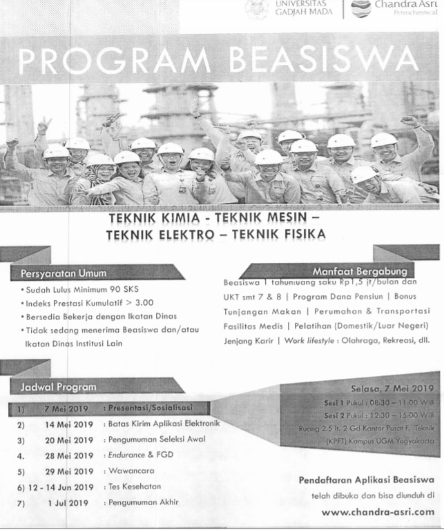 Beasiswa Chandra Asri 2019