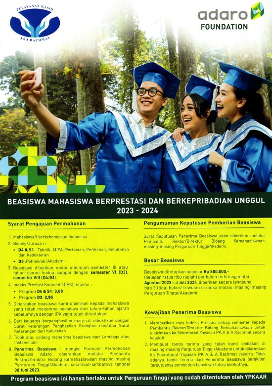 Beasiswa Adaro Foundation Tahun 2023-2024