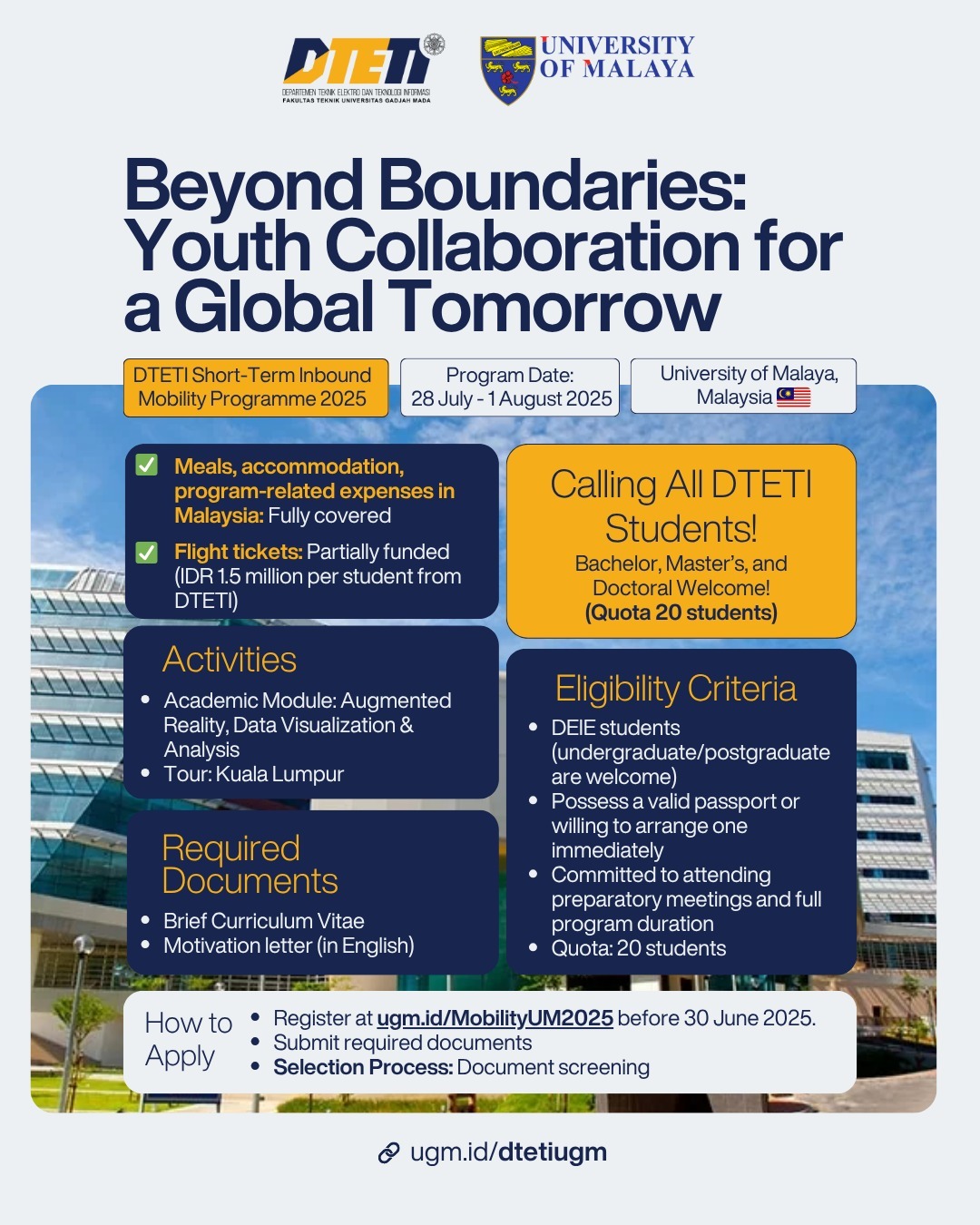 DTETI UGM x University of Malaya – Mobility Program